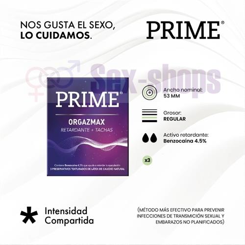 Preservativo prime Orgazmax